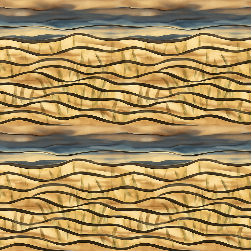 Papier peint Paysage Plage Sauvage style Peinture à l'huile
