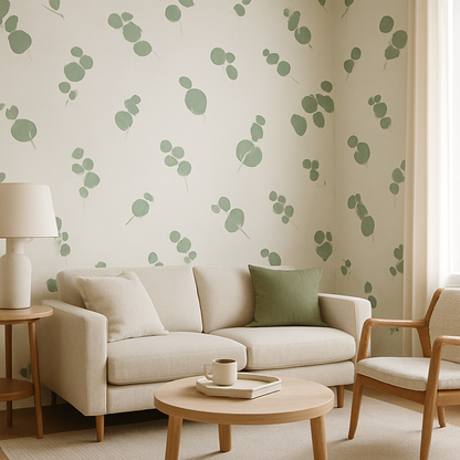 Papier Peint Feuilles d'Eucalyptus Suspendues