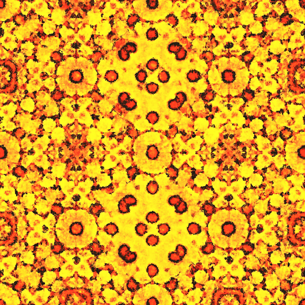 Motif Rétro Pop Seventies aux Couleurs Chaudes