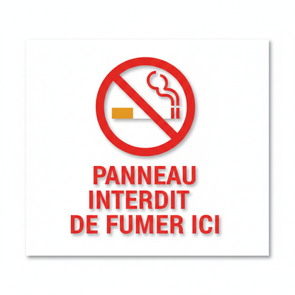 Sticker Panneau Interdit de Fumer Ici - Signalétique Clé