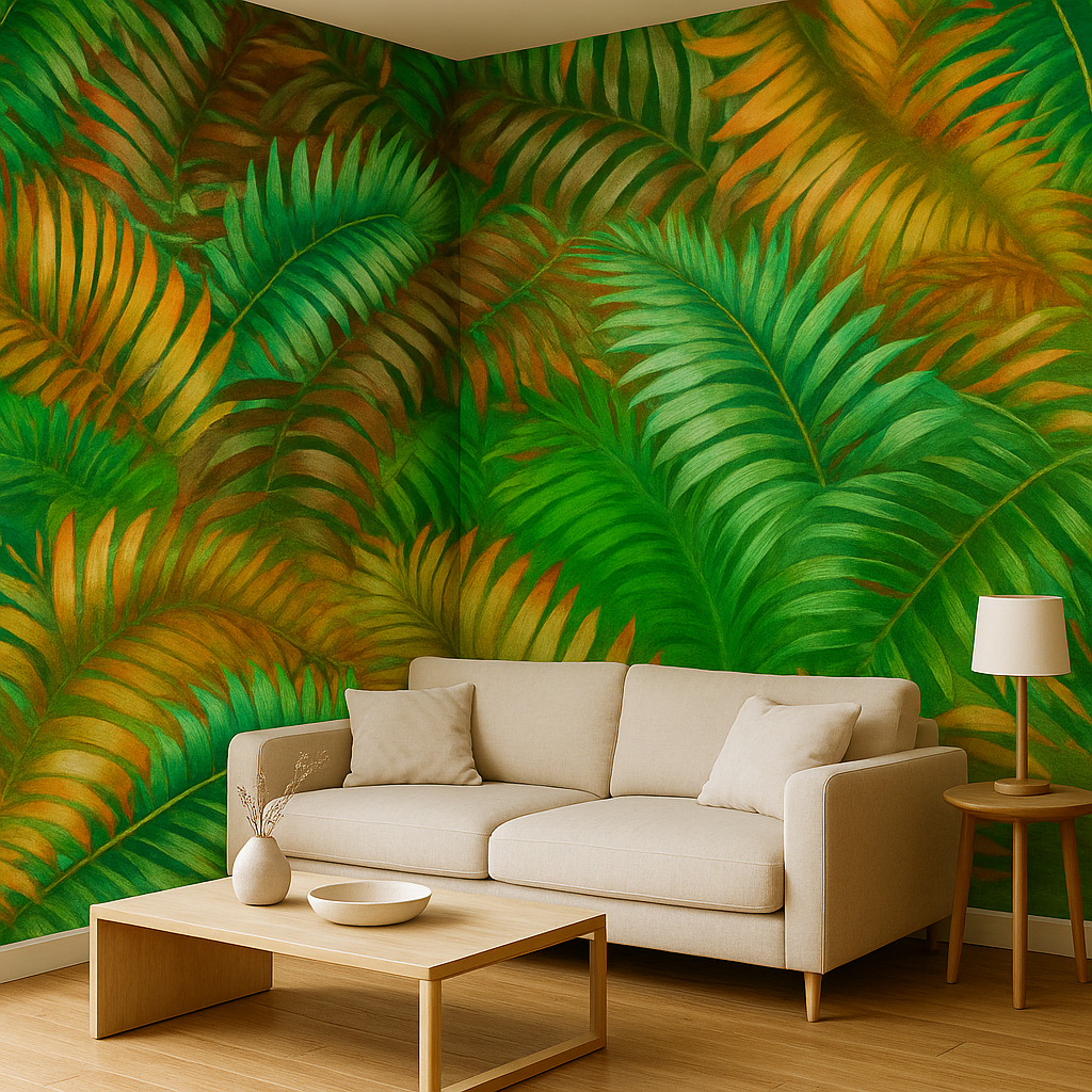 Papier Peint Feuillage Tropical Luxuriant