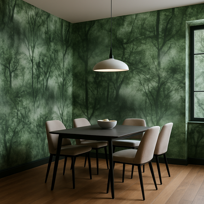 Papier Peint Forêt Brumeuse