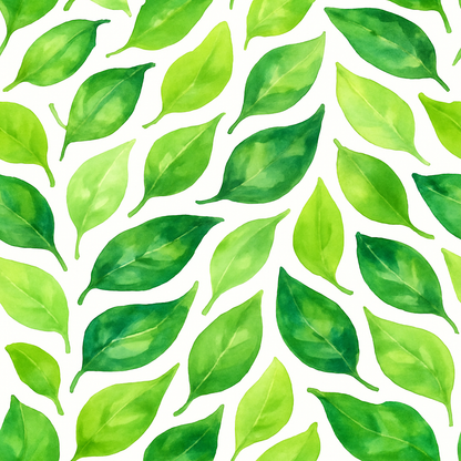 Papier Peint Feuilles Vertes Aquarelle