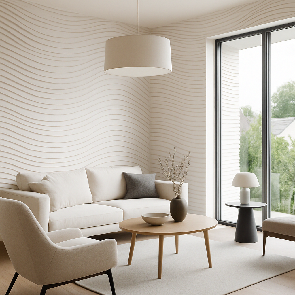 Tapisserie Premium Texture Mate Métallique Contemporaine