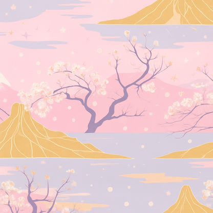 Papier Peint Paysage Japonais Élégant