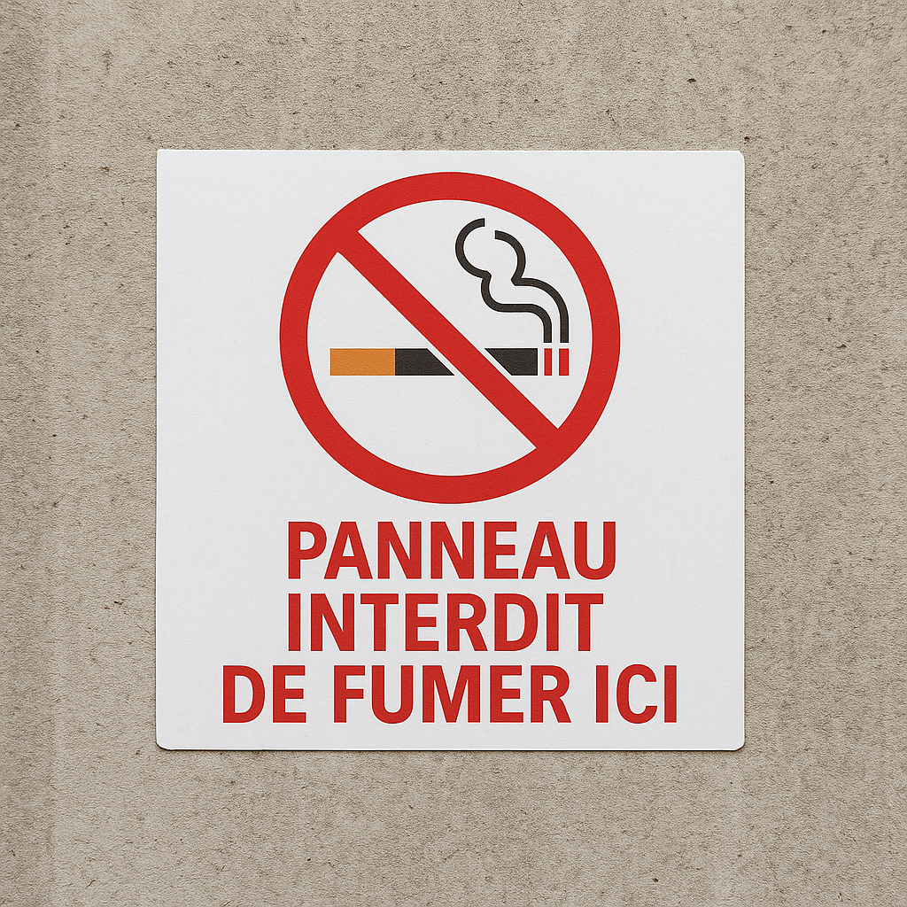 Sticker Panneau Interdit de Fumer Ici - Signalétique Clé