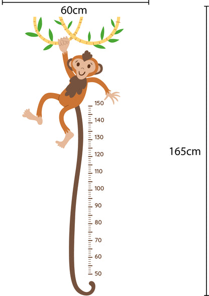 MESUREUR TOISE ANIMAUX AUTOCOLLANTS MURAUX MURAL STICKERS CHAMBRE ENFANTS BÉBÉ GARDERIE SALON CRÈCHE