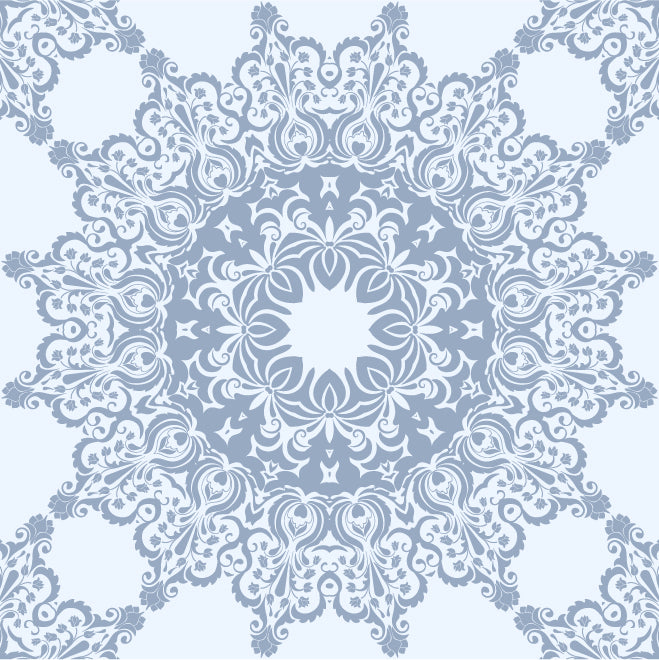 ADHÉSIF CARRELAGE - DÉCORATION DE CARREAUX - MOSAÏQUE MANDALA GRIS