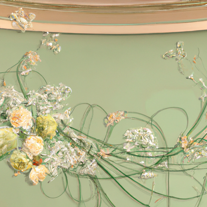 Papier peint fleurs en 3D