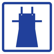 Panneau PVC 3mm 25x25cm Port du Tablier de Sécurité Obligatoire bleu