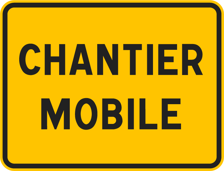 Autocollant Stickers Diamètre 12x16cm Chantier Mobile