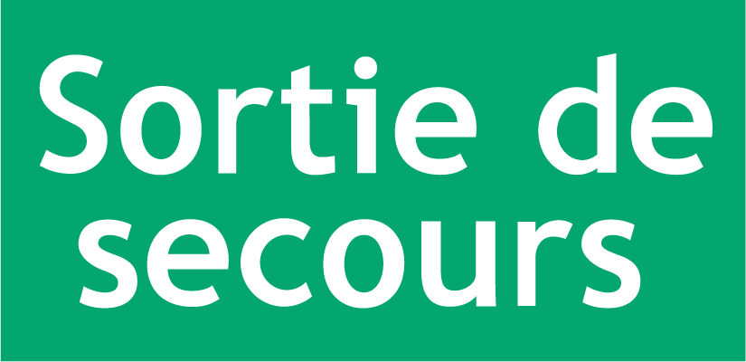 Autocollant Stickers Diamètre 24x8cm  Sortie de secours