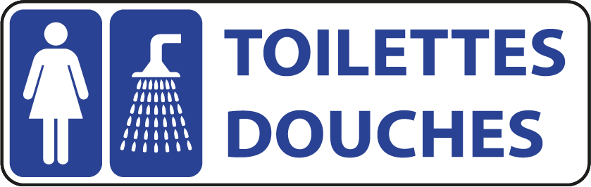 Autocollant Stickers Diamètre 18x6cm Toilette et Douche Femme
