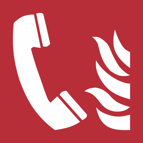 Panneau ISO F006 - Téléphone d'urgence incendie