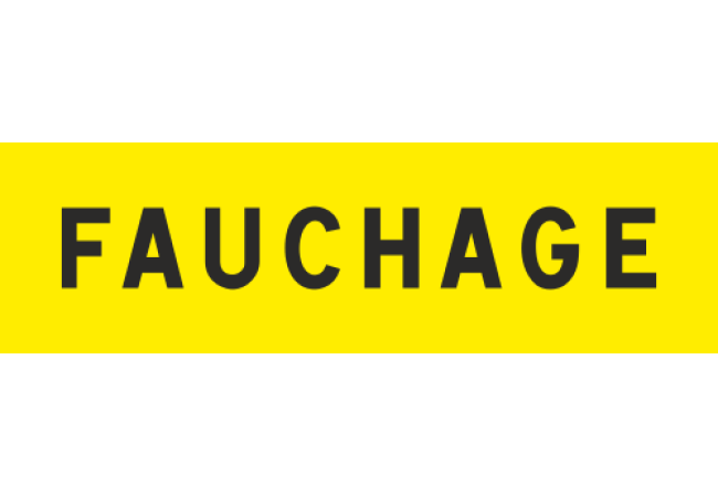 Panneau Panonceau Fauchage - Signalisation Agricole