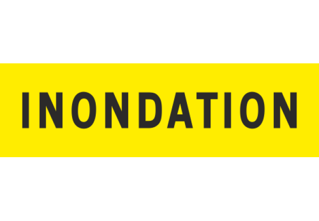 Panneau Panonceau Inondation – Signalétique d'Avertissement