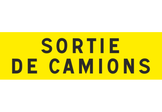 Panneau Panonceau Sortie de Camions