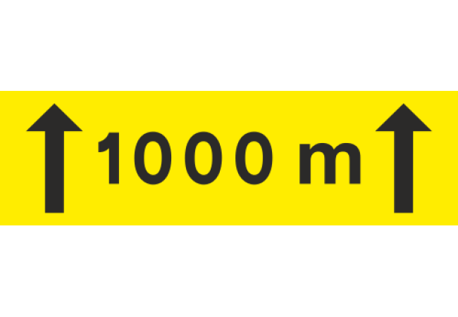 Panonceau de Distance 1000m - Signalétique Routière