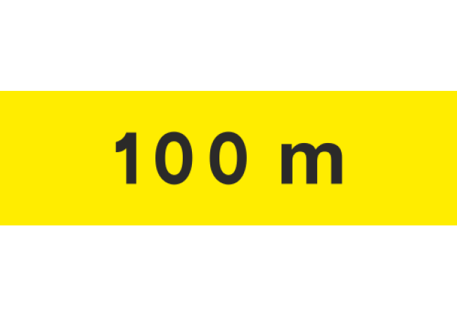 Panonceau de distance 100m - Signalétique routière