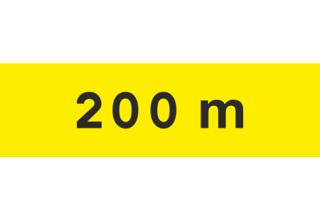Panonceau de Distance 200m – Signalétique Routière