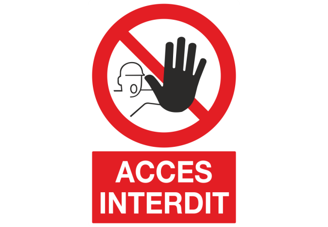 Sticker Accès Interdit - Signalétique d'Interdiction