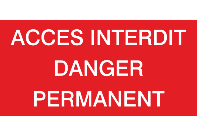 Sticker Accès Interdit - Signalisation de Danger