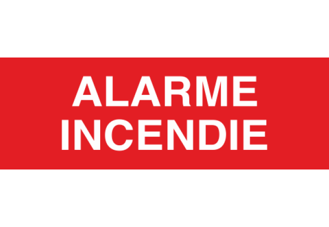 Sticker Alarme Incendie - Signalétique de Sécurité