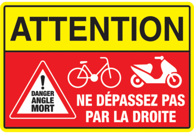 Sticker Angle Mort - Attention Zone Non Visible