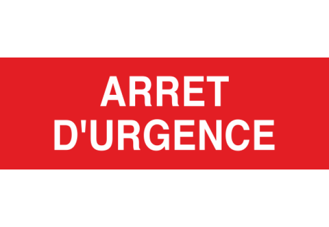 Sticker Arrêt d'Urgence – Signal Obligatoire