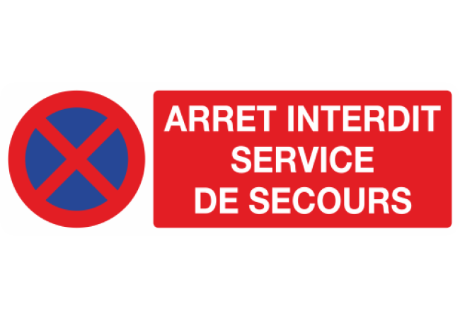 Sticker Arrêt Interdit - Service de Secours