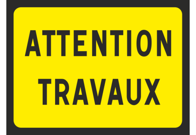 Sticker Attention Travaux - Signalétique de Chantier
