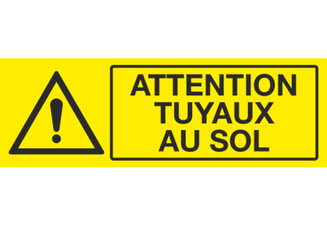 Sticker Attention Tuyaux au Sol – Signalétique de Sécurité