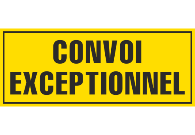 Sticker Avertissement Convoi Exceptionnel