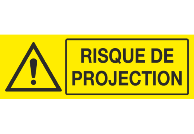 Sticker Avertissement Risque de Projection