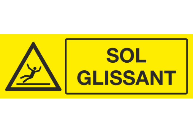Sticker Avertissement Sol Glissant - ISO 7010