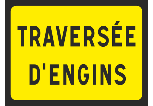Sticker Avertissement Traversée d'Engins