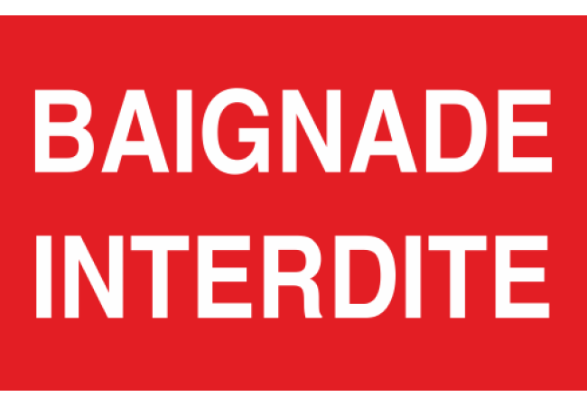 Sticker Baignade Interdite – Signalisation de Sécurité