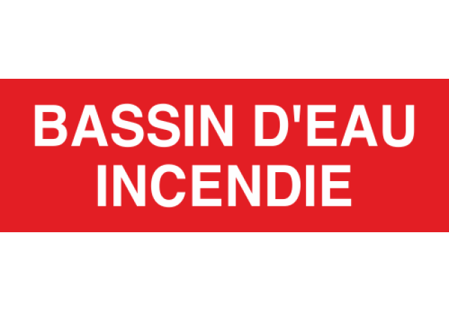 Sticker Bassin d'Eau Incendie – Signalétique de Sécurité
