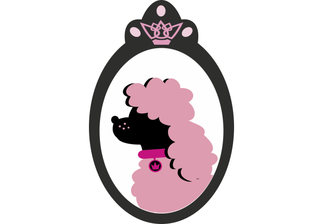 Sticker Caniche Fashion – Décoration Élégante