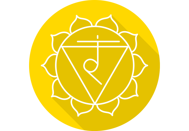 Sticker Chakra Manipura - Symbole Zen Doré