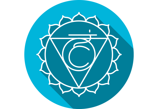 Sticker Chakra Vishuddha - Décoration Zen
