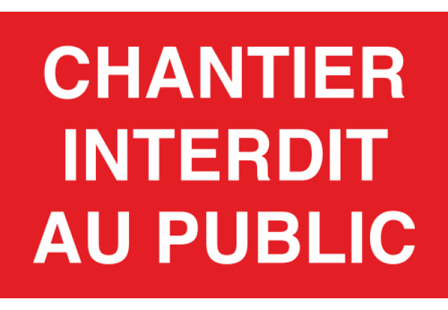 Sticker Chantier Interdit au Public - Signalétique Sécurité