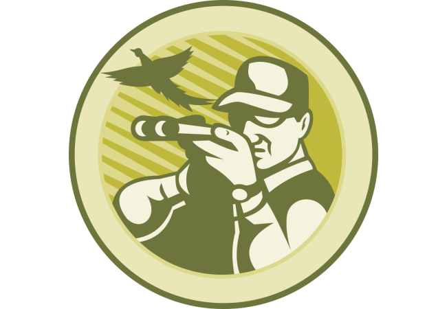 Sticker Chasseur Oiseau – Signalétique Professionnelle