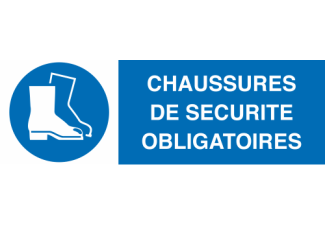 Sticker Chaussures de Sécurité Obligatoires