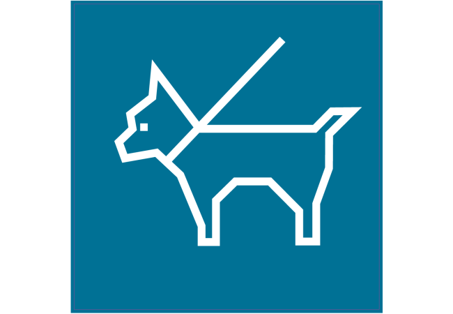 Sticker Chiens Autorisés - Signalétique Information