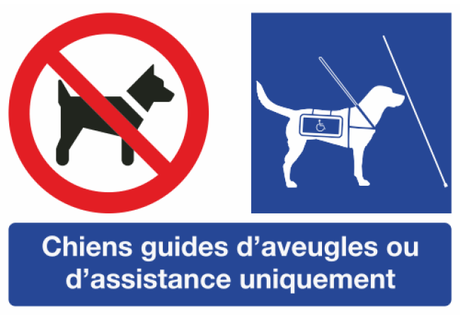 Sticker Chiens guides d'assistance autorisés