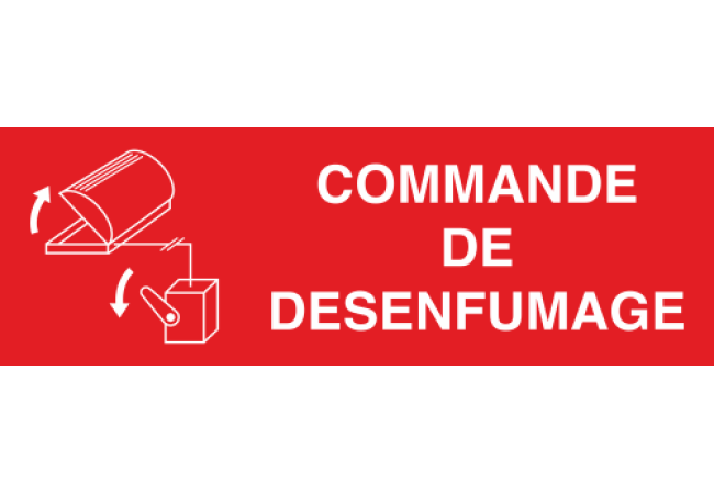 Sticker Commande de Désenfumage – Signalétique Incendie