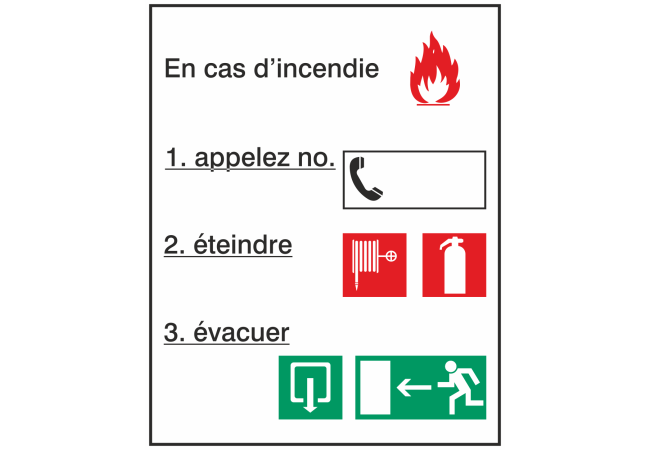 Sticker Consignes Incendie - Signalétique Obligatoire
