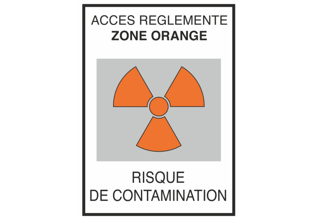 Sticker Contamination Orange – Signalisation Risque Biologique