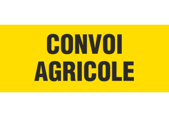 Sticker Convoi Agricole - Avertissement Routier